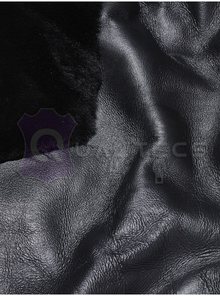 Мех дубленочный Овчина Merino | Цвет: Черный Гладкий Мех дубленочный Овчина Merino | Цвет: Черный Гладкий