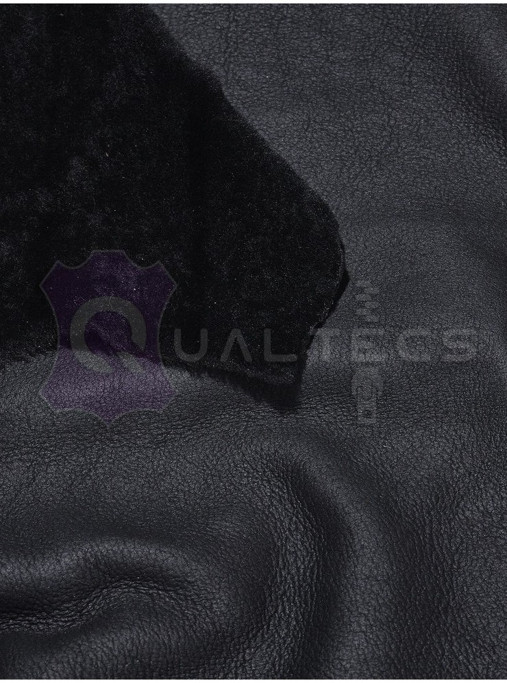 Мех дубленочный Овчина Merino | Цвет: Черный Полоса Лазер Мех дубленочный Овчина Merino | Цвет: Черный Полоса Лазер